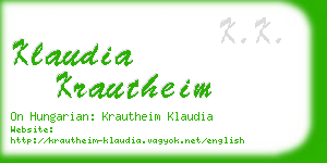 klaudia krautheim business card